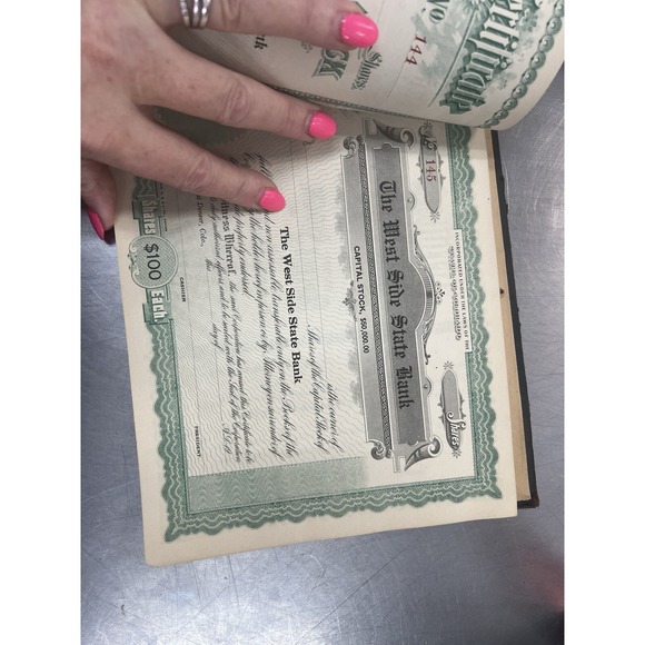 1920'S BOOK OF WEST SIDE STATE BANK DENVER COLORADO BANK STOCK (822) - Picture 6 of 16